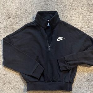 Nike Girls Black Zip-Up Sweater Size  XS